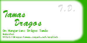 tamas dragos business card