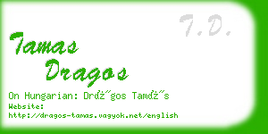 tamas dragos business card